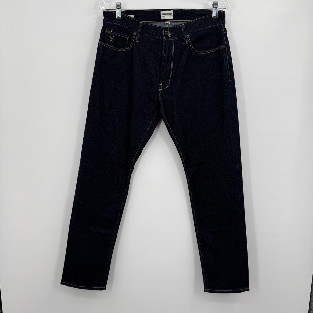 Todd Snyder Jeans Mens 31x30 Dark Wash Slim Tapered Stretch Denim Blue